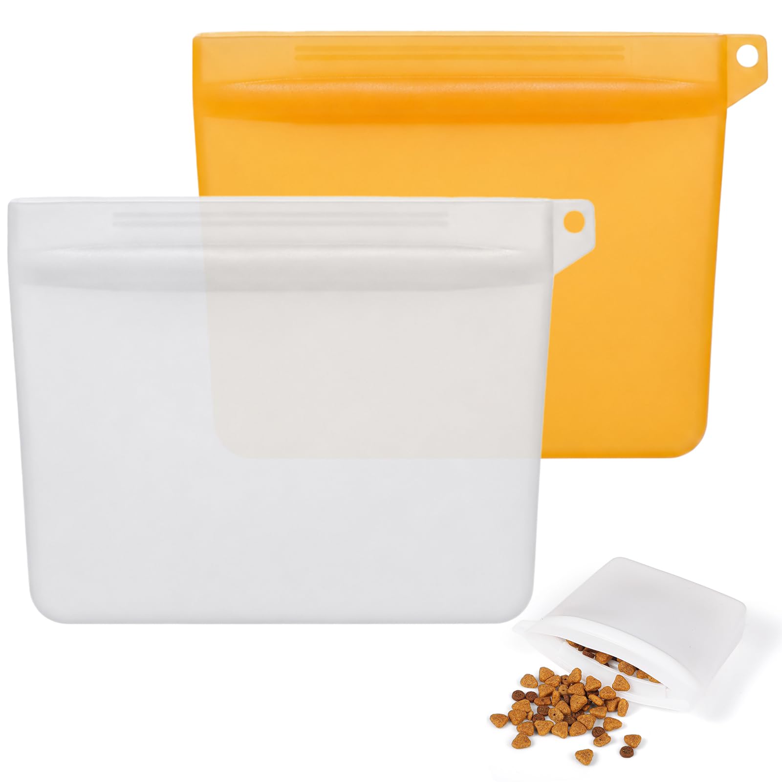 Classicseali 2pcs Silicone Dog Treat Bags,Portable Small Dog Treat Pouch