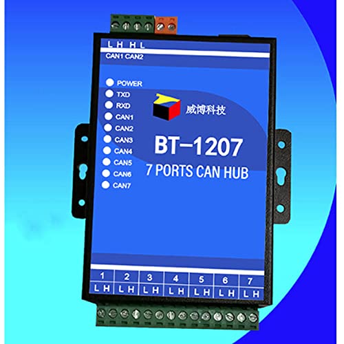 7 Ports CAN HUB Bus Repeater Extender Splitter RS232 + CAN to 7 CAN Isolated 500Kbps