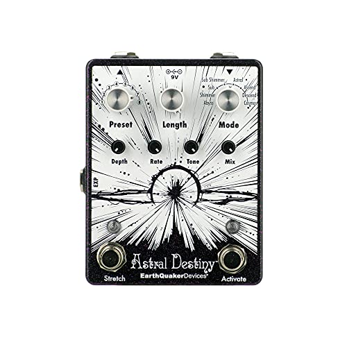 Earthquaker Devices Astral Destiny Octal Octave Reverberation Odyssey Pedal, Blue Lilac and White (CME Exclusive)