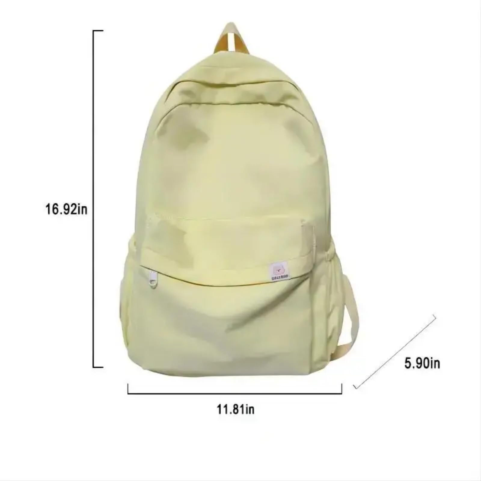 Schulrucksack Wasserdichter Nylon-Rucksack, Praktischer Rucksack Für Teenager, Ideal Schulstudien, Tägliche Pendel- Und Kurzureisen-16 Inches-Black
