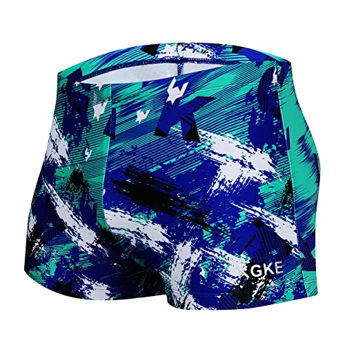 Image of Men's Square Leg Swimming Jammer Shorts UPF50+,Men Swimsuit Swim Jammers Fabric Shape Retention