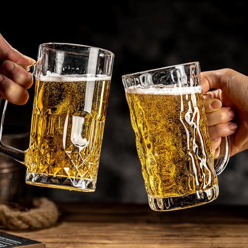 Beer Glasses 0.5 Litres, Beer Mug with Handle, Set of 2, Glass Measuring Jug for Parties, Bars, Restaurants, Beer Festivals, Beer Glass, Dishwasher Safe - Image 5