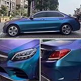 ASENDIWAY Purple Blue Matte Chameleon Vehicle Car Vinyl Wrap Roll Color Change Adhesive Decal Sticker Film Sheet Air Release DIY Decor Vinyl