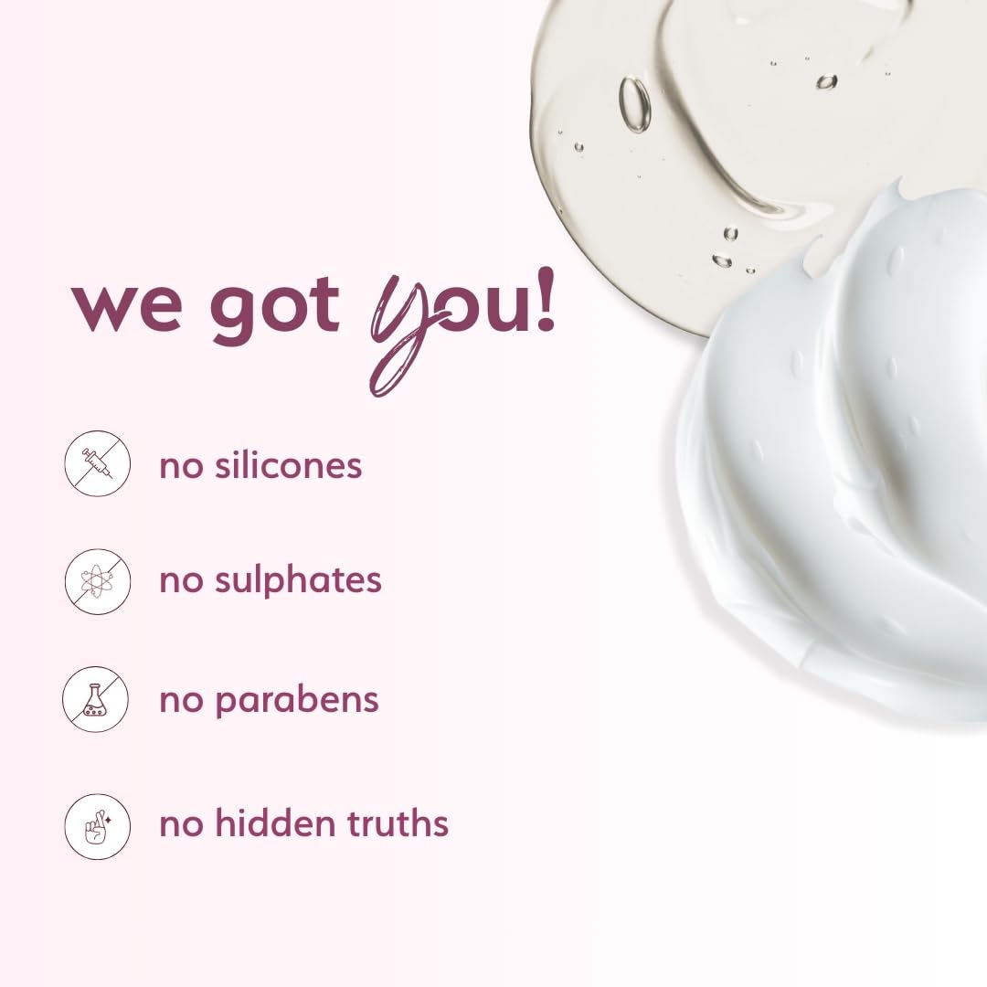 TRUTH & HAIR Hydro Nourish Conditioner (120ml) & Shampoo (180ml) for Curly Hair | With Aloevera Leaf Powder, Hyaluronic Acid, Collagen, Argan Oil & Shea Butter | SLS and Paraben free | Dermat Approved