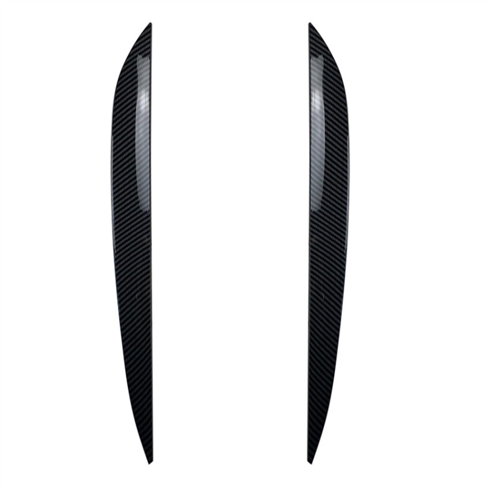 Car Eyelid Front Headlight Eyebrow Trim Cover Sticker Head Lamp Accessories for Touareg 2010 2011 2012-2018(Carbon Fiber Look)