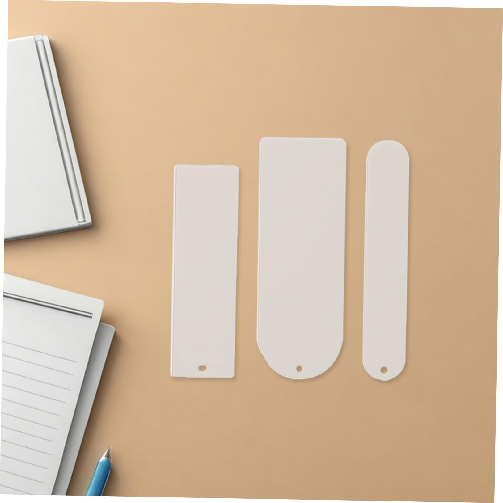 POPETPOP Segnalibri in Acrilico con Nappe Colorate Kit da Te con Segnalibri Rettangolari Vuoti e Nappe per Decorazioni Veloci Leggeri e Resistenti per Donne e Ragazze