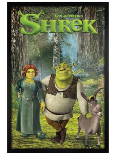 Poster Shrek maxi Grindstore cadre bois noir grande affiche décoration chambre ado
