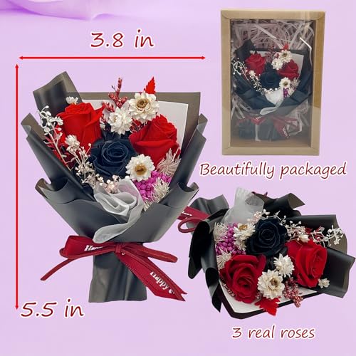 Image of Car Air Vent Flower Bouquet - Elegant and Stylish Car Decor, Universal Fit for Most Vehicles (Red, Rose)