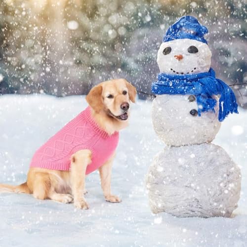 Image of BINGPET Dog Sweater for Medium Dogs, Turtleneck Knitted Clothes