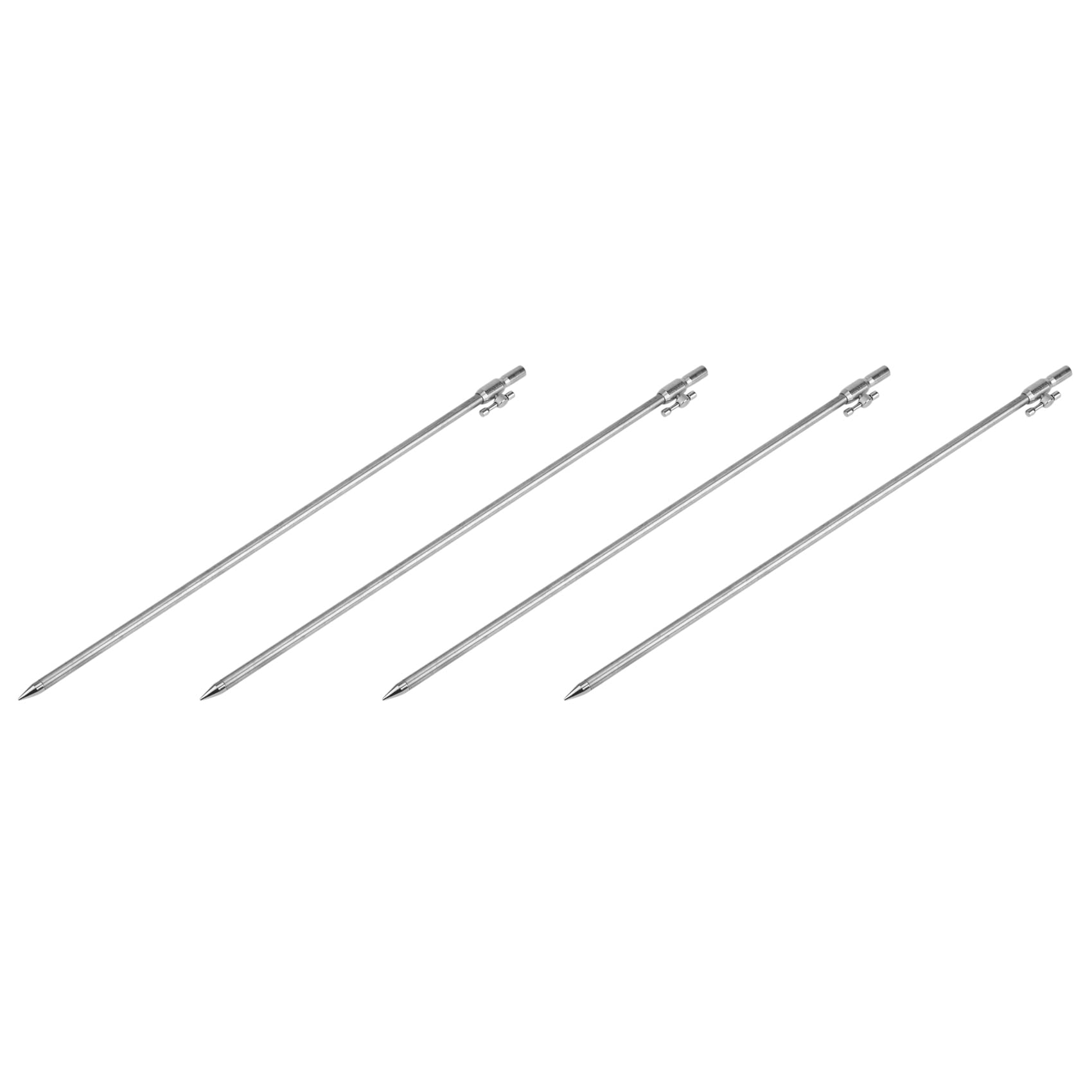 4pièces 50-100cm Extensible en Acier Inoxydable Pique de Pêche Réglable Carpe Banque de Pêche Bâton de Canne à Pêche Reste pour Alarme de Morsure