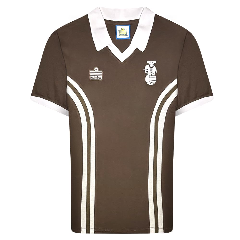 Score Draw Men's Brown Coventry 1978 Admiral Away Retro Football Shirt Xs Cotton