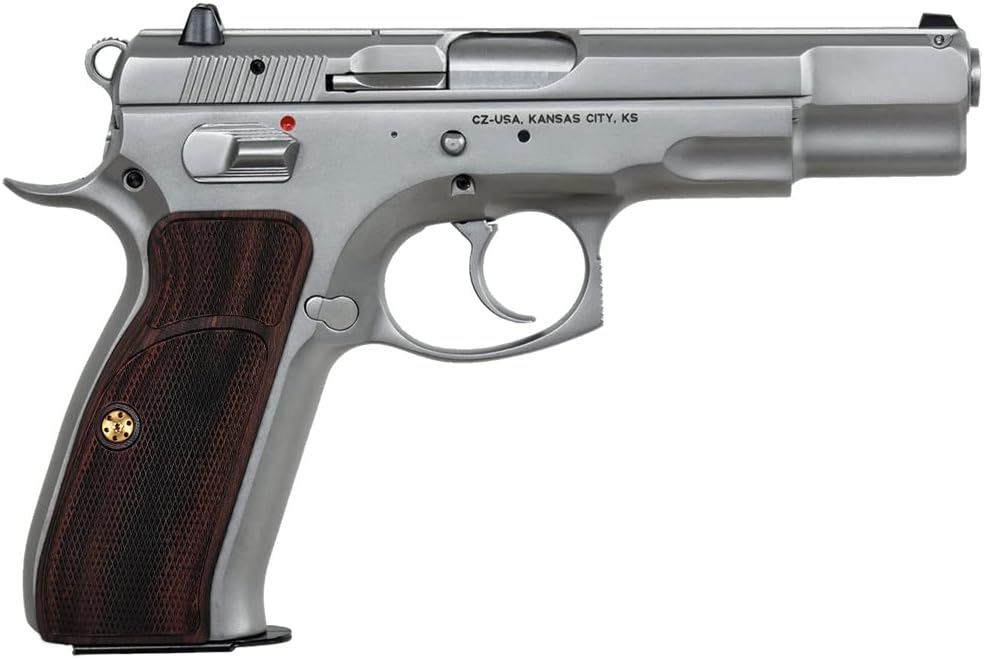Cool Hand Wood Grips for CZ 75 Full Size, SP-01, 75B BD, Grips Screws Included, Checker Diamond Cut Texture, Brown