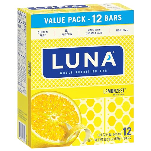 Luna Bar 266000 Lemonzest Flavor - Gluten-Free - Non-Gmo - 7-9G Protein - Made With Organic Oats - Low Glycemic - Whole Nutrition Snack Bars thumb #10