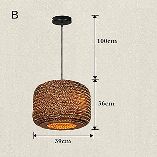 DECORATZ Lustre de restaurant Zeppelin rétro en papier ondulé en forme de nid d'abeille E27 Suspension Droplight pour café/foyer Rétro size Largeur : 39 cm.