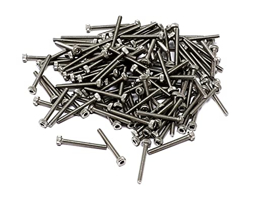 Image of iexcell 100 Pcs M2 x 18mm Thread Pitch 0.4 mm Stainless Steel 304 Hex Socket Head Cap Screws Bolts Kit