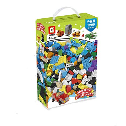 DY_Jin Juego de 1200 Piezas de Ladrillos de construcción - 10 Formas Mixtas de Colores Pastel - Bloques de construcción creativos clásicos compatibles con Todas Las Marcas Principales