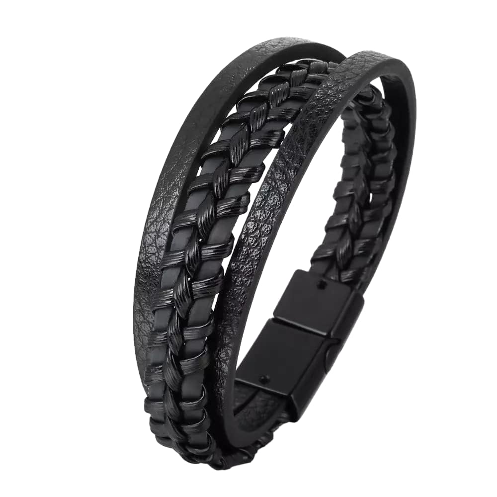 See full amazon price history chart for THE MEN THING TRI-PLY - European Style Genuine Leather Bracelet with Multi-Layer Braided, 100% Stainless Steel Magnetic Buckle for Men & Boys (8.5inch) THE MEN THING TRI-PLY - European Style Genuine Leather Bracelet with Multi-Layer Braided, 100% Stainless Steel Magnetic Buckle for Men & Boys (8.5inch) (B0CZ7767VZ) Amazon Price History, Amazon Price Tracker