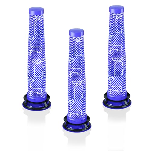 Replacement Vacuum Pre-Filter Compatible with Dyson V7 & V8 Series Cordless Vacuum Cleaner, Three Pre Vacuum Filters Replaces Part, Effective Filtering & Cleaning, Home Cleaning Helper (3)