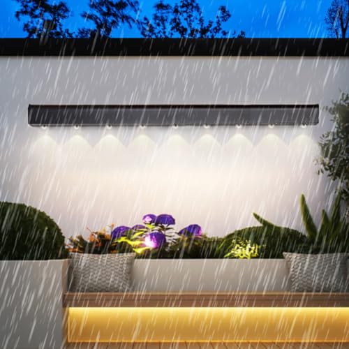 Applique murale extérieure LED 120cm noire IP65 étanche pour éclairage moderne de jardin