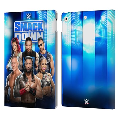 WWE Étui Portefeuille iPad 10.2 Protection Cuir Housse Coque Support Antichoc SmackDown