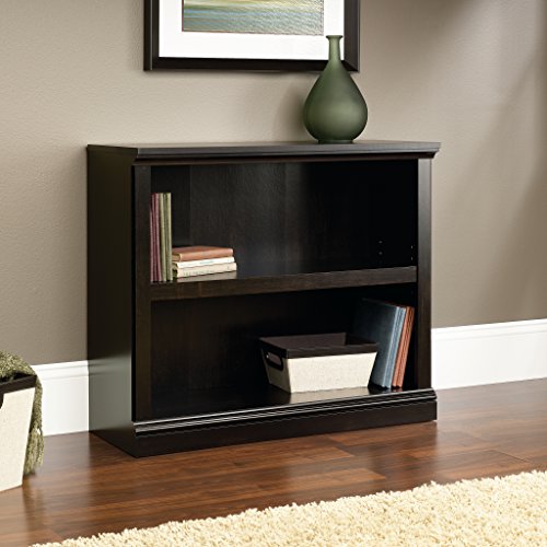 Sauder 2-Shelf Bookcase, Estate Black Finish #TOP1