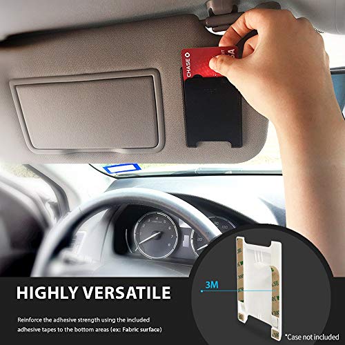 Image of Ringke Polycarbonate Adhesive Stick Wallet Slim Hard Credit Card Sleeve For Smartphones (Black) Wallet Card Holder