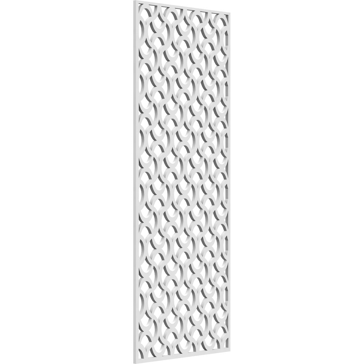 13 3/8"W x 34 3/8"H x 3/8"T Resort Decorative Fretwork Wall Panels in Architectural Grade PVC