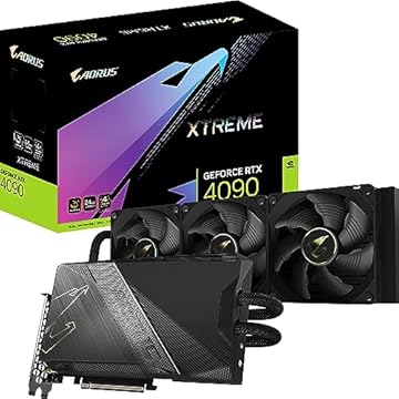 Gigabyte Placa gráfica AORUS GeForce RTX 4090 Xtreme WATERFORCE 24G, sistema de resfriamento Waterforce All-in-one, placa de vídeo 24GB 384-bit GDDR6X, GV-N4090AORUSX W-24GD