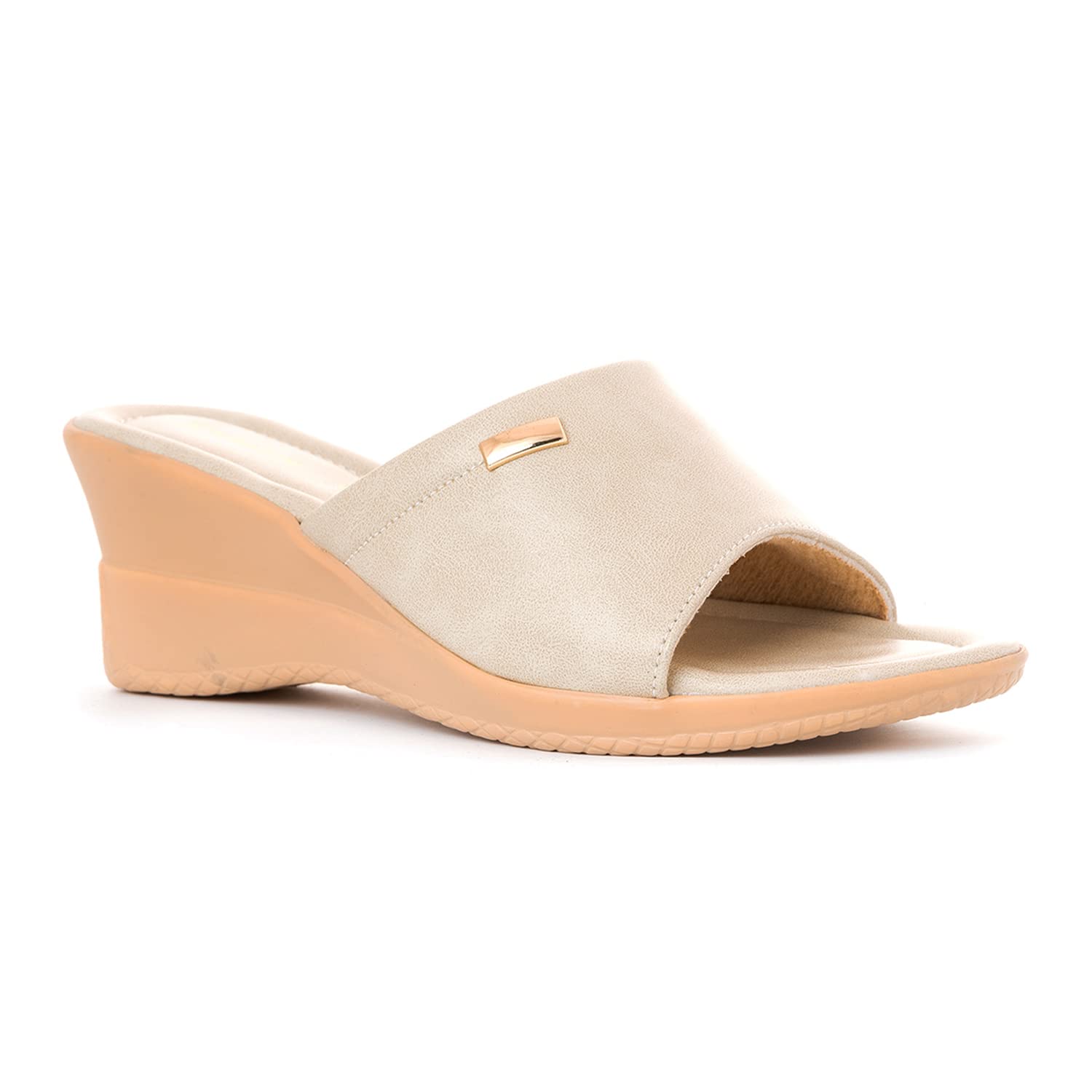 Khadims White Wedge Heel Mule Slip On Sandal for Women (6511008) (B0CXSNZJ2X) Amazon Price History, Amazon Price Tracker