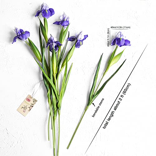 Fiveseasonstuff Iris Flower | Flowers Artificial For Decoration thumb #5