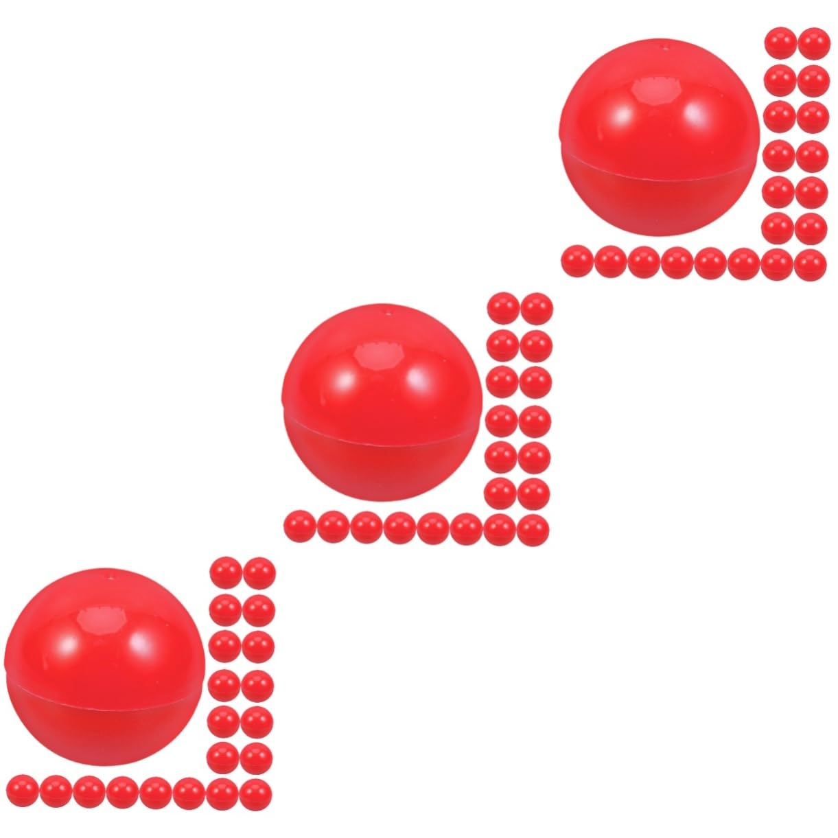 CHILDWEET 75 Pcs Ball Game Balls Vendingmachine Balls Surprise Empty Ball Drinking Games Balls Gumball Machine Refills Clear Fillable Balls Mini Bingo Balls Pvc Red