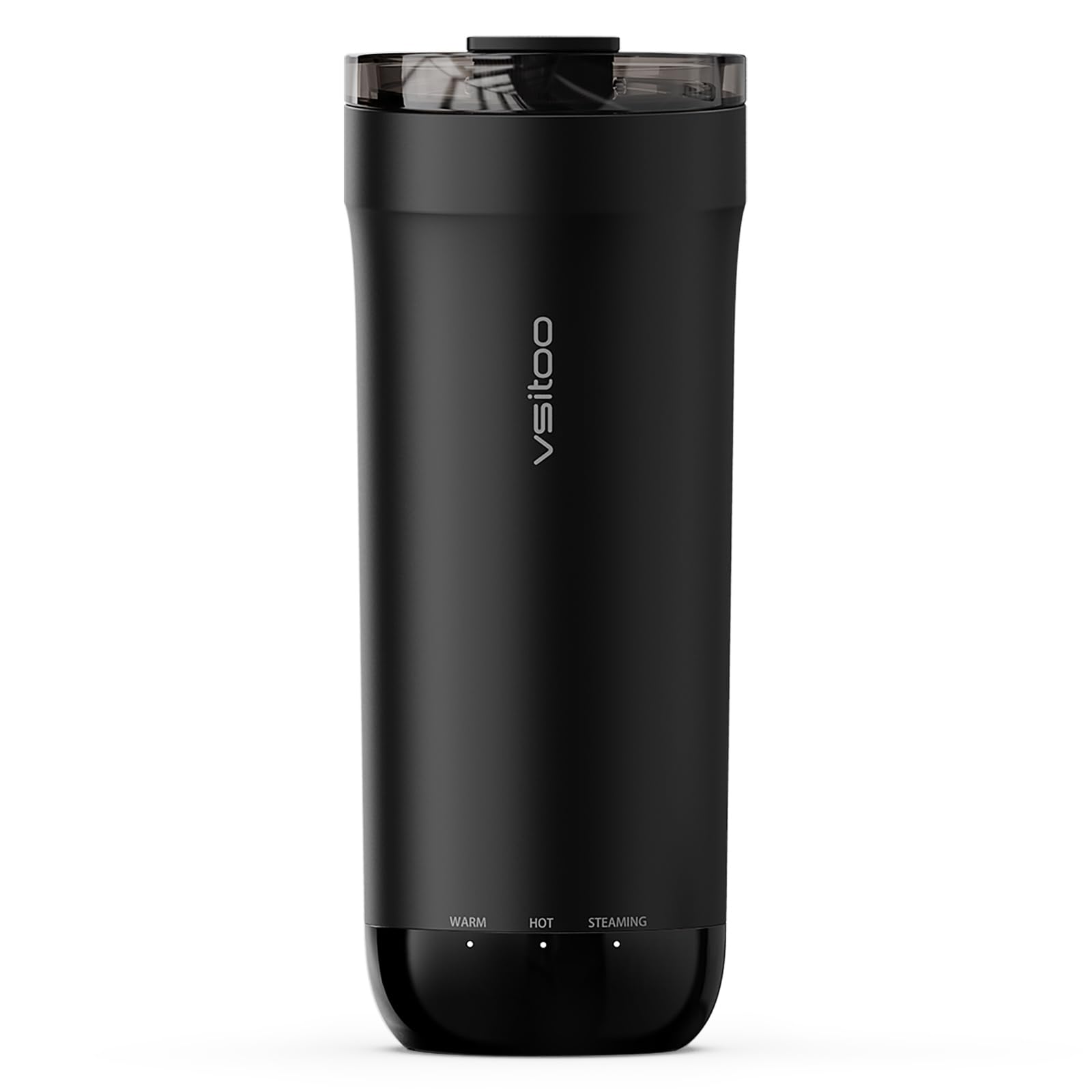 VSITOO S5 heated travel mug,16oz, Auto-Sensing AI Heats Drinks To 120-150°F Hands-Free. Temperature Control for All Cars, Perfect for Home/Office/