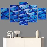 SIGNWIN 5 Panel Canvas Wall Art Abstract Architecture Modern Artwork for Home Decorations Ready to Hang - 60