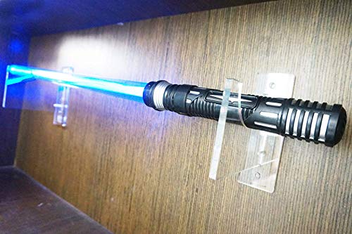 Universal Wall Mounting Brackets Display Rack Stand for Star Wars Deluxe Lightsaber Room Light Blade Handheld - Transparent Acrylic - ?No Lightsaber?