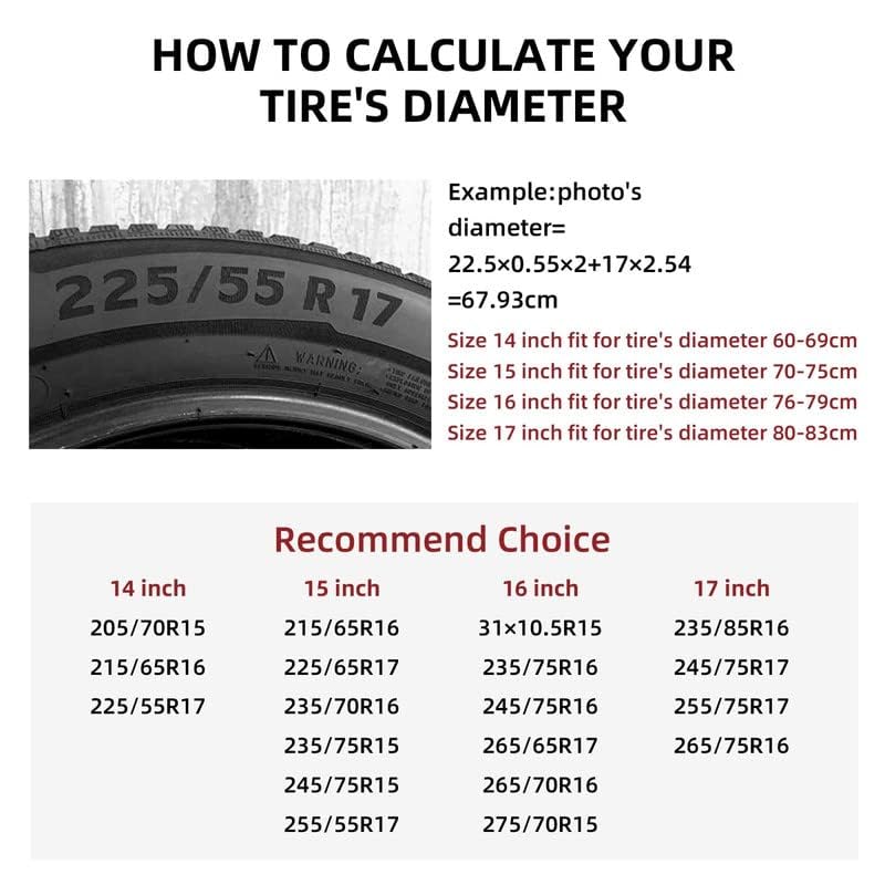 Spare Tire Cover Weatherproof Universal Wheel Protectors for RV Camper Travel Trailer SUV Truck 14 Inch - Image 5