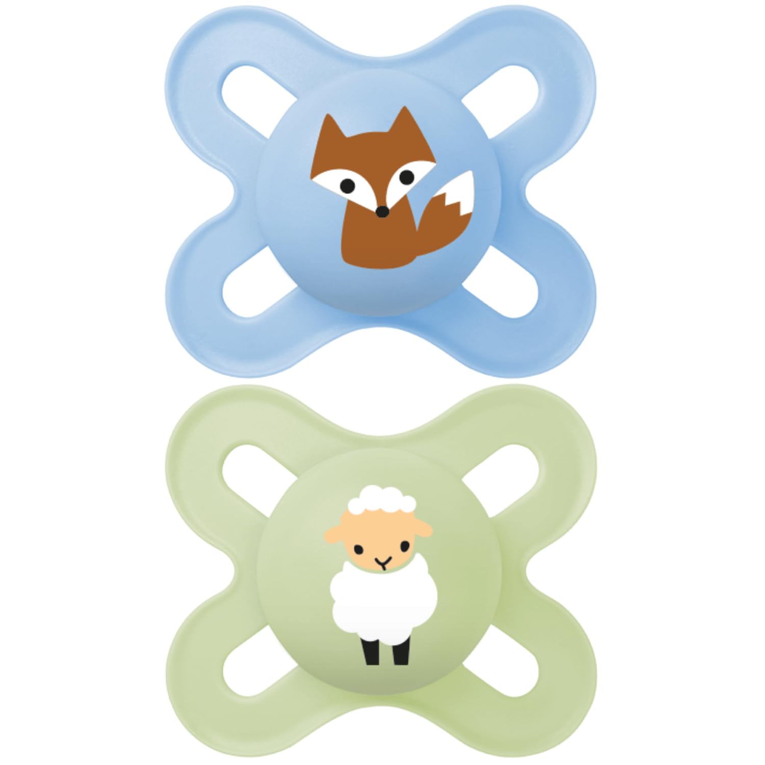 MAM | Sucette Original Naissance 0-​2 mois (2 pièces) coloris aléatoire – Petite tétine pour nouveau-​né ultra compacte et légère – Tétine bébé en silicone symétrique et anatomique
