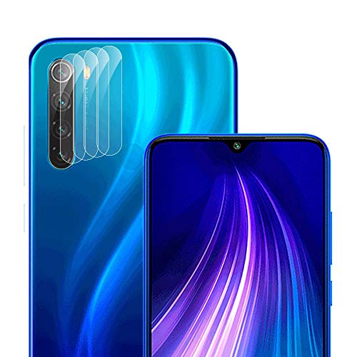 Olycism Compatible para Xiaomi Redmi Note 8T (5 Piezas) Cámara Trasera Lente Pantalla Cristal Fibra de Vidrio Protector de Lente