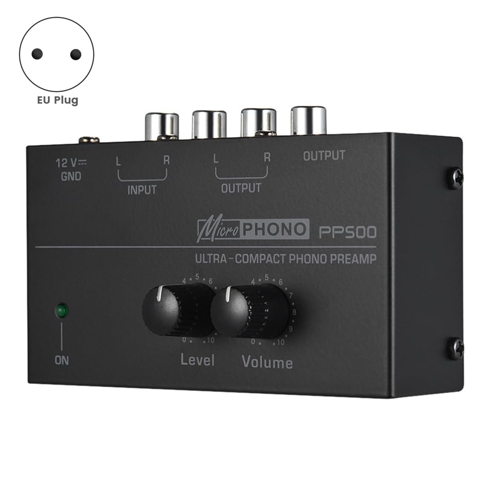 moonsun PP500 Pre Amp Preamplificatore Phono con Level Volume Control Spina EU