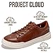 Project Cloud Mens Sneakers – Memory Foam Fashion Mens Shoes – Lightweight and Non Slip Laced-Up Casual Men Sneakers - Perfect Men Casual Shoes for All-Day Wear (Tilton, COGN, 11.5) Cognac