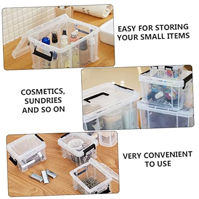 4pcs Cute Storage Bins Lids Storage Boxes Household Box Toy Decorative Tubs Lids