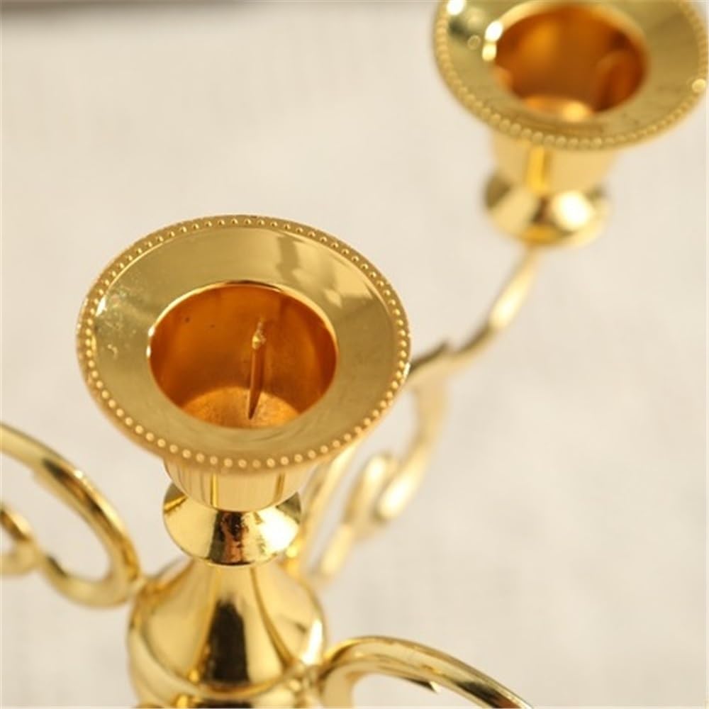 Candelabros Candelabro de metal 5 cabezas for decoración bodas(Silver)