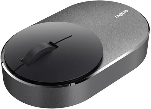 Miniatura 11 de Rapoo M300G - Mouse inalámbrico silencioso, mouse Bluetooth para portátil, 2.4 GHz con receptor USB, seguimiento óptico de 2400 DPI ajustable, Gris