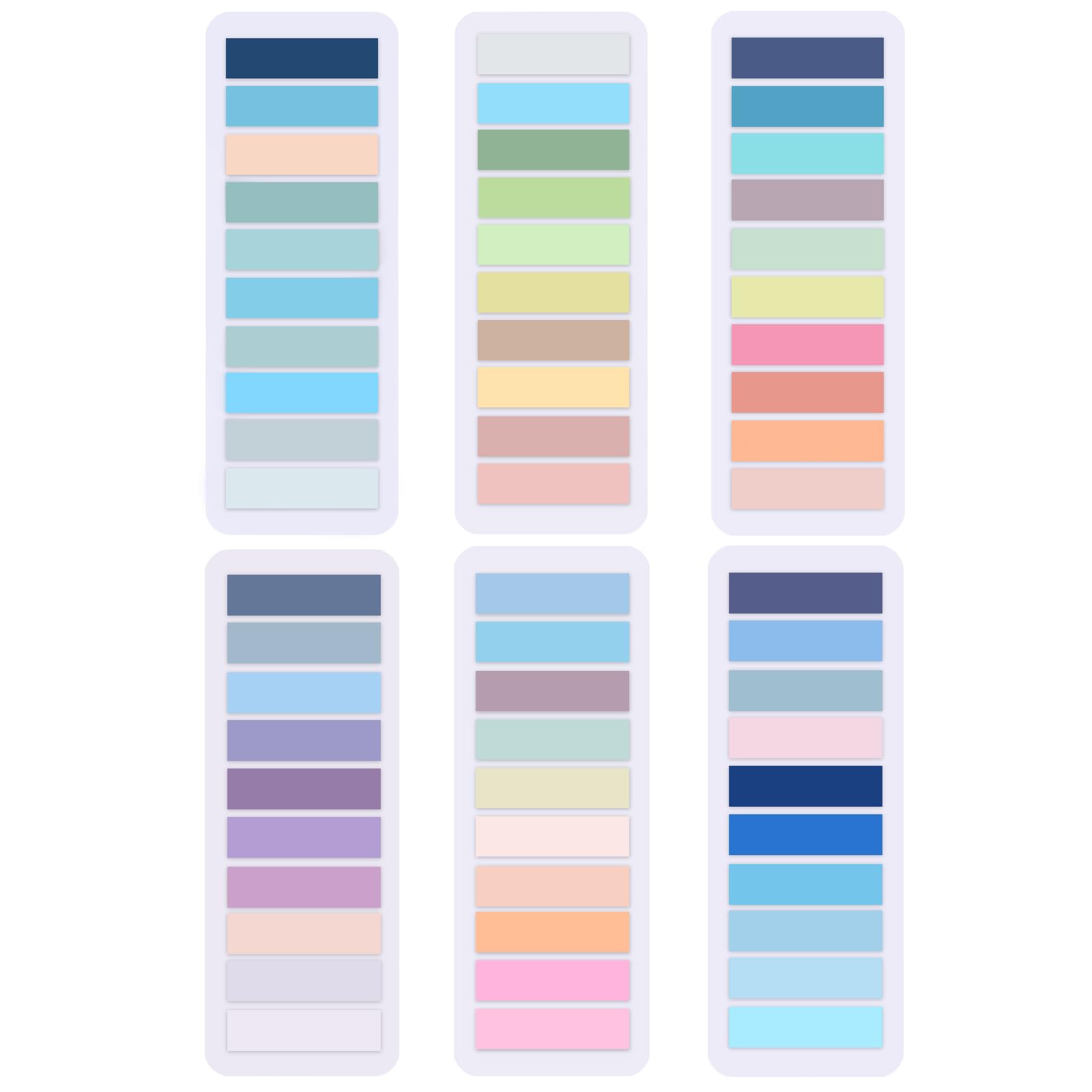 1200pcs Sticky Tabs, 6 Packs Index Tabs Colored Mini Repositionable Book Page Markers Annotation Labels File Flags Tabs for Reading Notes, Books, Notebook,Classify Files, Office Supplies