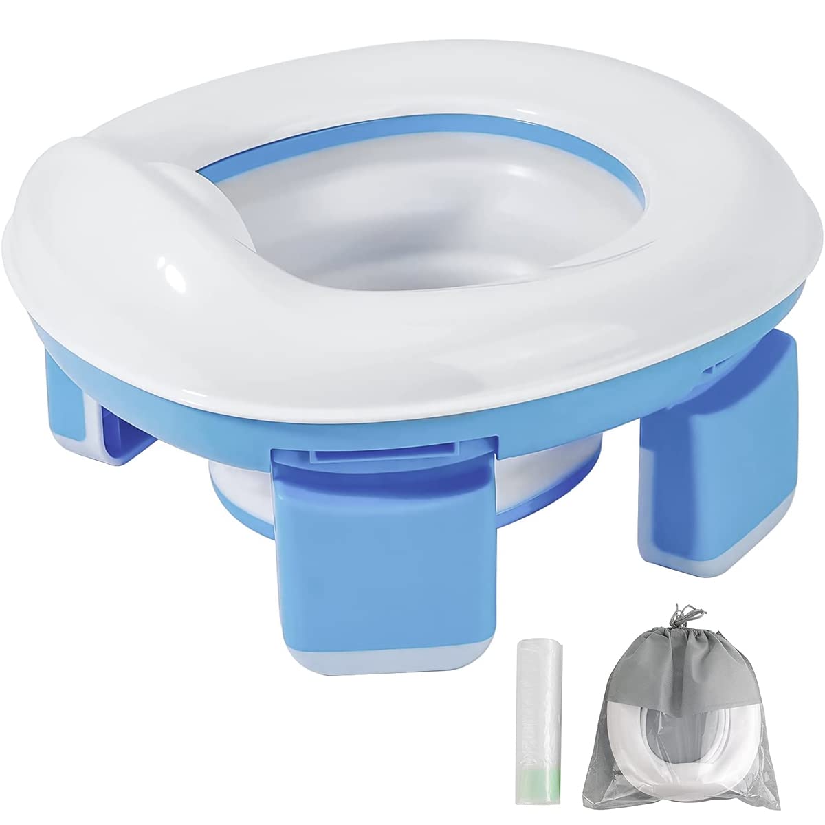 SNOWIE SOFT® Potty Training Seat Potty Seat for Kids 1-3 years, Toilet Seat for Western Toilet, Foldable Potty Seat for Kids Travel, Baby Potty Seat for 0 to 5 Years with Storage Bag & 20pcs Trash Bag-image-42