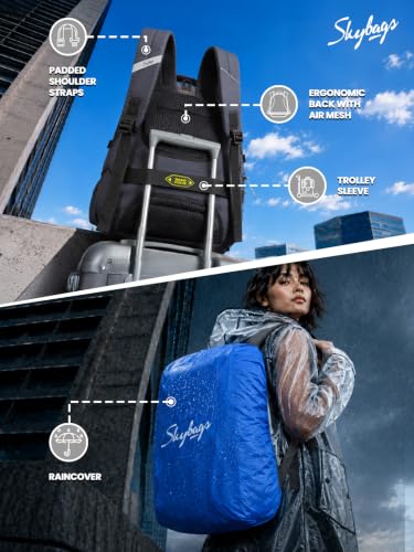 Image of Skybags Nextra Office Laptop Backpack for Men & Women | 30L Backpack with Rain Cover & Laptop Compartment | Office Backpack