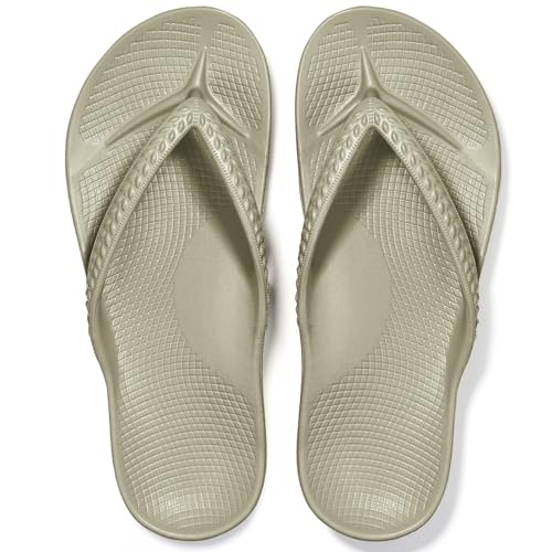 Image of Litfun Women's Arch Support Flip Flops for Plantar Fasciitis Orthopedic Thong Sandals Comfortable Summer Beach Pool Slides