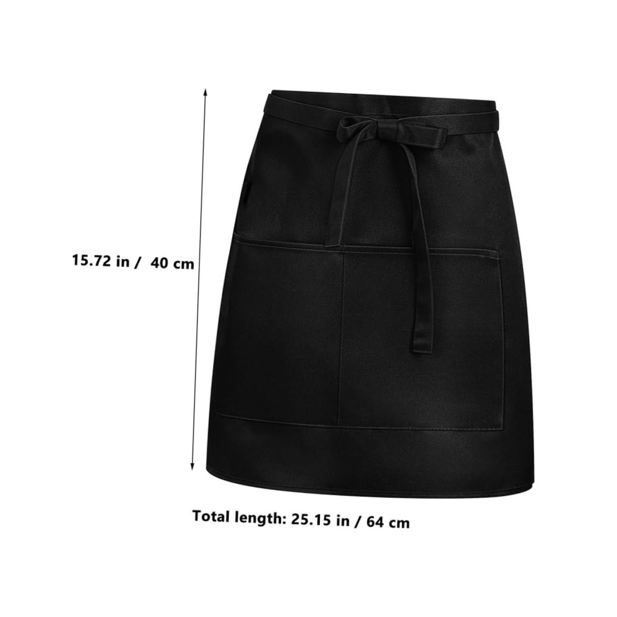 Cabilock 5pezzi Grembiule da Cameriere con Tasche Grembiule in Vita Nero per Bar e Ristoranti Design Unisex Corto con Cinturino in Vita