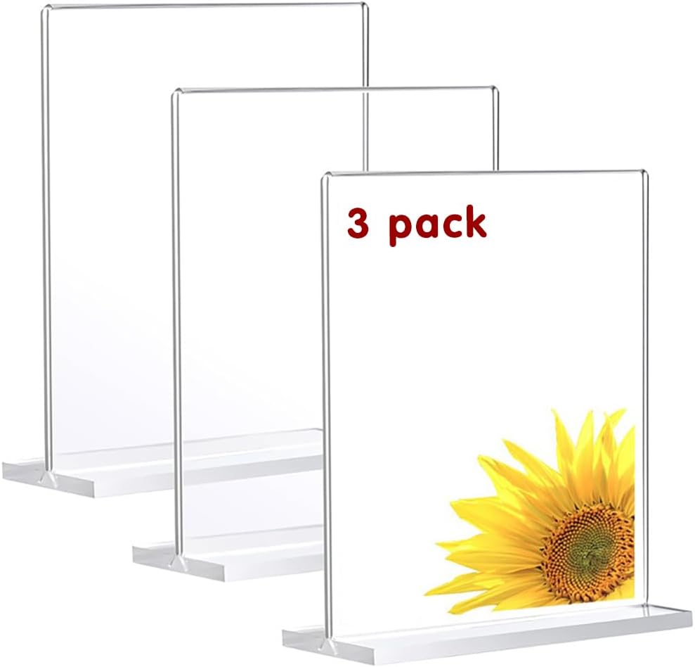 chenchuangcf Acrylic Sign Holders 11x8.5 inches 3pack T