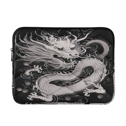 Funda para portátil 13-14 pulgadas Dragón negro impermeable