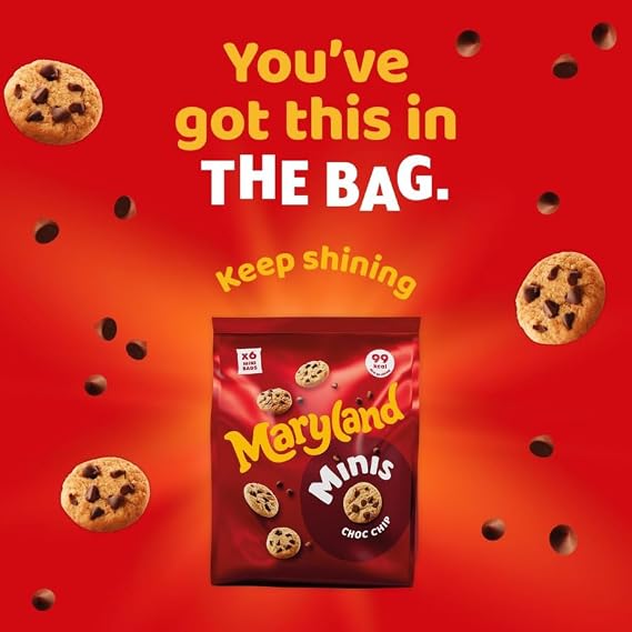 Mini Biscuits Bundle with Maryland Cookies Chocolate Chip Minis (6x19.8g) - 10 Pack | Mini Cookies Containing Chocolate Chips, Suitable For Vegetarians, No Artificial Food Colours.